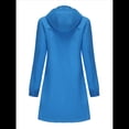 thumbnail image 4 of Chaqueta Impermeable para Mujer con Capucha, Abrigo Impermeable para Mujer, Cortavientos Azul Colorido M, 4 of 8