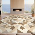 thumbnail image 2 of Design&I 8'x10' Washable Area Rug Beige Geometric Cream Motifs Minimalist Plush Neutral Greige for Living Room, Family Extra Large Skid-Resistant Low Profile, 2 of 7