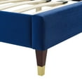 thumbnail image 4 of Modway Gwyneth Tufted Performance Velvet Twin Platform Bed in Navy, 4 of 10