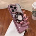 thumbnail image 3 of Funda Magsafe de lujo con diamantes brillantes para iPhone, soporte magnético, funda de silicona suave, 15, 14, 13, 12, 11 Pro Max, 15 Plus, 3 of 5