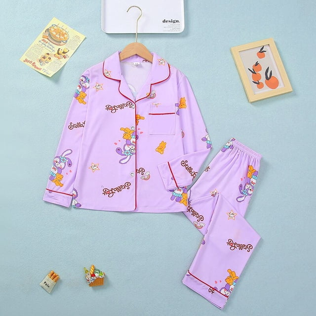 Disney Mickey Mouse Niños Pijamas Niños Ropa de algodón Pantalones Conjunto Ropa de dormir de dibujos animados Niños Pijamas para niñas Trajes Niño Pyjama12 altura 115-125cm zhangmengya CONDUJO