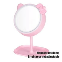 Kawaii Sanrio Hello Kitty Mirror Anime Cartoon Bedroom Makeup Mirror with Storage Tray Bedside Atmosphere Night Light Girl Gifts