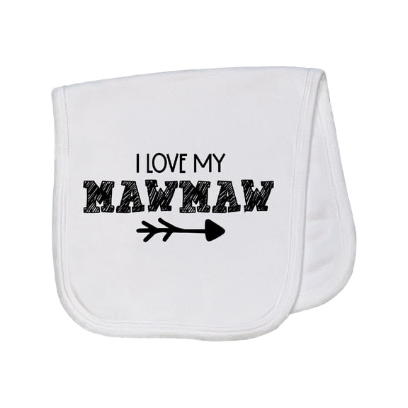 Inktastic I Love My Mawmaw with Arrow Baby Burp Cloth