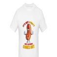 thumbnail image 2 of [Opción popular] Camiseta con estampado de perrito caliente para hombre: algodón, informal, cómoda, cuello redondo, ideal para verano, para adultos, hombres, mujeres, adolescentes, jóvenes y para el t, 2 of 5
