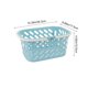 thumbnail image 3 of Cesta de almacenaje de plástico para baño con asa, cesta calada para frutas y verduras, organizador multiusos para artículos de aseo, aperitivos, juguetes, azul o rosa, 3 of 6