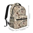 thumbnail image 2 of Haiem Abstract Coffee Printed School Backpack,Casual Travel Lightweight Backpack,Durable Comfortable Multifunctional Backpack,Laptop Backpack, 2 of 5