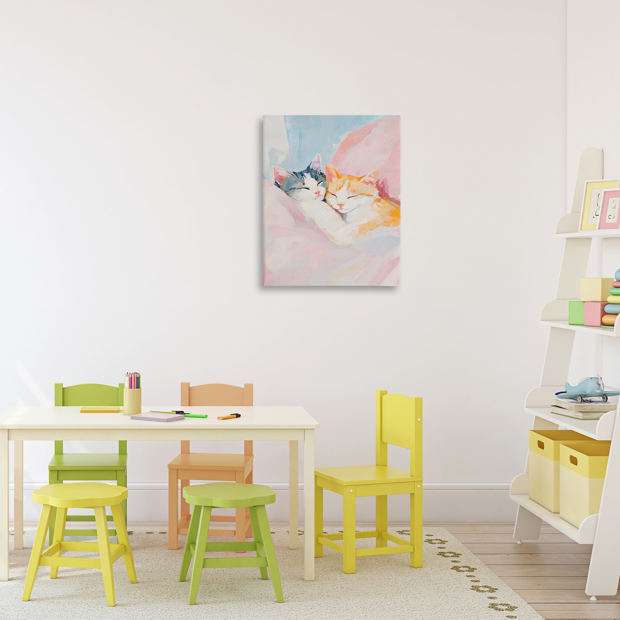 Stupell Industries Sleeping Kittens Embrace Canvas Wall Art, design by The Prints Vibe