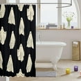 thumbnail image 3 of Ghost Bath Curtain Kids Halloween Ghost Printed Shower Curtain Halloween Themed Bathroom Shower Curtain Set for Women Men Black White Kids Bathroom Accessories s, 3 of 6