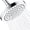 Chrome-1.8 GPM, variant on 6 Inch Rainfall Shower Head Chrome 1.8 GPM 2 Spray Settings Adjustable Angle Bathroom Replacement