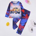 thumbnail image 2 of xaweyi Toddler Boys Girls Thickened Blend Thermal Underwear Set Long Sleeve Two Piece Suit Warm Winter Homewear Outfit Size 2-3 Years, 2 of 3