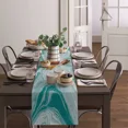 thumbnail image 4 of European Style Flower Pattern Table Flag Teal Elegant Table Runner Holiday Party Home Kitchen Classic Table Aesthetically r, 4 of 6