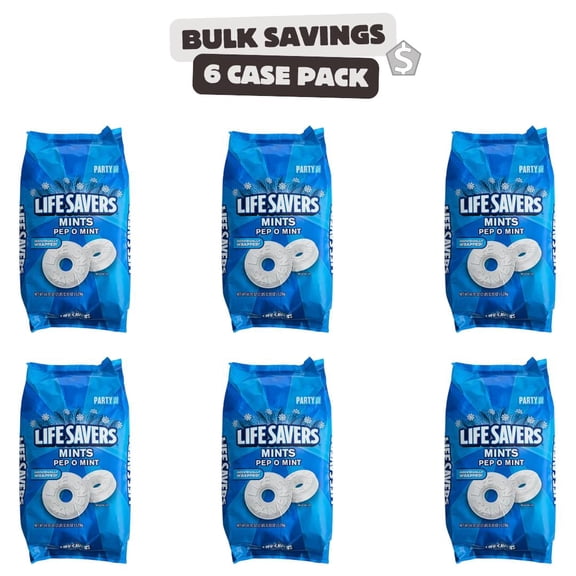 Life Savers Pep-O-Mint Hard Candy, 44.93 oz Bag – 6 Bags/Case