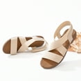 thumbnail image 4 of Ataiwee Women's Comfortable Flat Slide Sandals - Summer Fashionable with Elastic Ankle Strap., 4 of 6