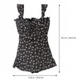 thumbnail image 4 of KAKOWELY Traje de baño floral de una pieza para mujer, elegante vestido de baño sin espalda, 4 of 5