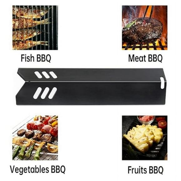 5pcs Grill Heat Plates 15 Inch Porcelain BBQ Heat Plate Grill Cover Burner Cover fXL5569