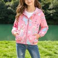thumbnail image 2 of KPOPLK Girls Windbreaker Jackets 3 6 9 12 18 Months 2T 3T 4T Fall Lightweight Water Resistant Coat Outwear with Zip Up Hooded Clothes for Kids Pink,Size 7-8 Years, 2 of 6