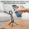 thumbnail image 5 of Magnetic Phone Tripod Stand for iPhone - Aluminium Maglock Smartphone Mini Tripod Pocket Cell Phone Stand Strong Magnet Quick Mount Compatible with iPhone 17 16 15 14 13 12 Series，Silvery, 5 of 7