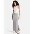 thumbnail image 2 of No Boundaries Knit Foldover Slit Maxi Skirt, 2-Pack, Women's, 2 of 6