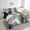 Grey, variant on YST Abstract Artwork 7-Piece Comforter Set, Grey Marbling, Mountain Fluid Watercolor, Aesthetic Marble Bedding Set, Foil Print Bed Sheets, Twin