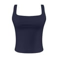 thumbnail image 4 of WAYUTE Tank Tops for Women Summer Square Neck Solid Color Sleeveless Camisole with Back Design for Layering and Outdoor Dailywear, 4 of 4