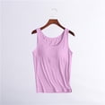 thumbnail image 5 of Women Built In Bra Tank Top Padded Yoga Shirt Shelf Bra Workout Camisole Casual Undershirt, 5 of 8