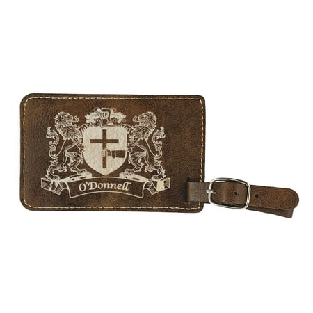 

O Donnell Irish Coat of Arms Luggage Tag(set of 2) - Rustic Leather
