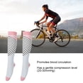 thumbnail image 4 of Chaussettes Stretch Marathon, Bas de Compression, Élasticité, Manches, Bas Stretch, Cyclisme, Course à Pied pour les Athlètes de Jogging Sport Rose Bleu S/M, 4 of 8