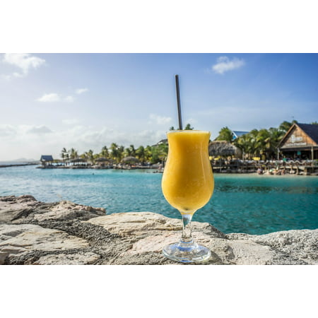 Canvas Print Tropical Drink Island Passion Fruit Daiquiri Stretched Canvas 10 x