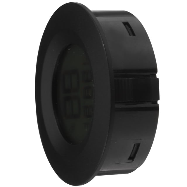 EXHUMKY Digital Temperature Humidity Meter with Wide LCD Screen for Indoor Use in Black