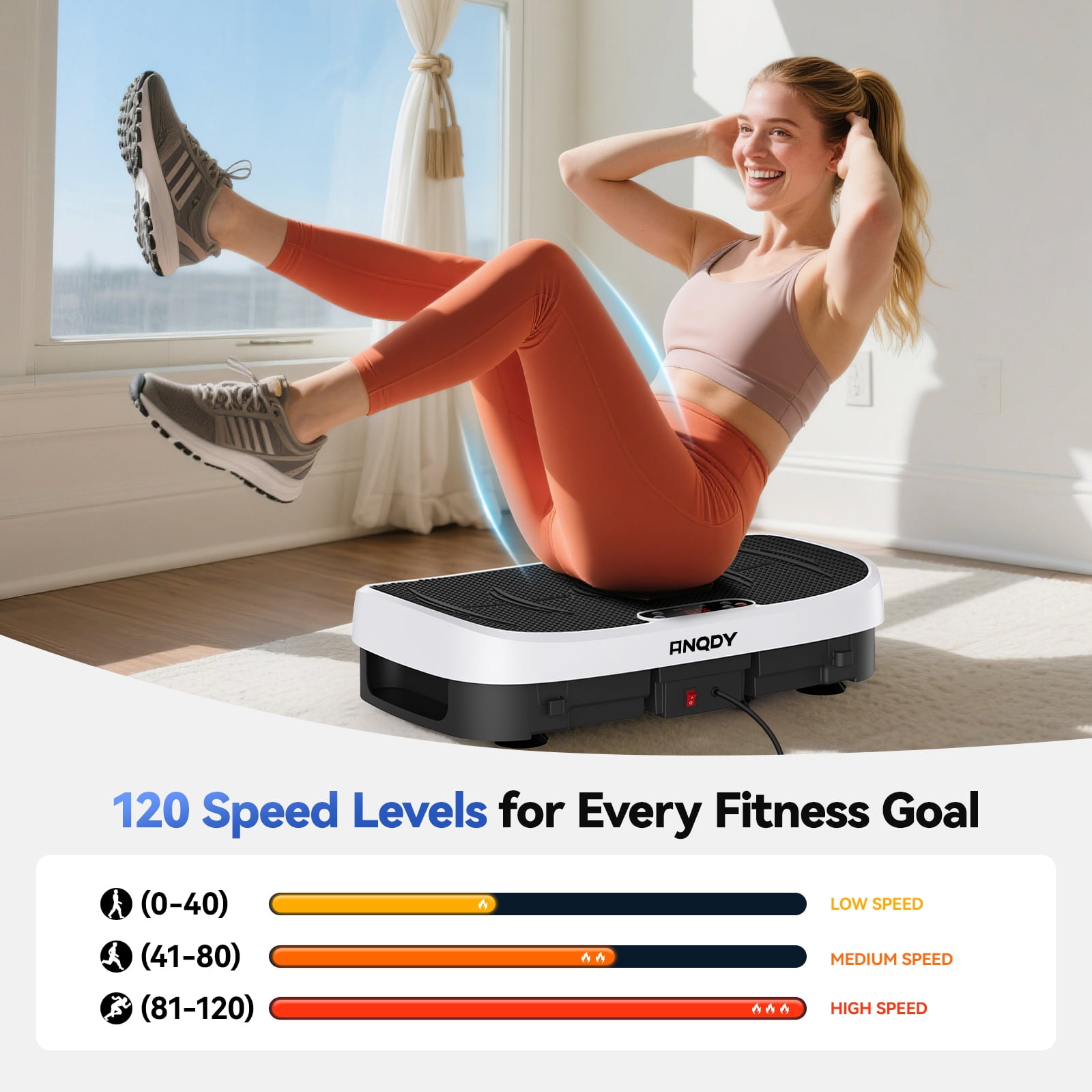 Anqdy Vibration Plate Exercise Machine clearance 400 Lbs Capacity For lymphatic drainage