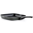 thumbnail image 2 of Oster 11 inch Aluminum Nonstick Square Grill Pan in Black, 2 of 5