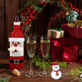 thumbnail image 2 of Juego de 4 piezas de botellas de vino navideñas, suéter navideño, bolsa para botellas de vino, 2 of 5