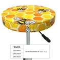 thumbnail image 4 of Naloa Honeycombs Round Bar Stool Cushion Cover 12-14 inch, Fits Kitchen, Office, Restaurant Chairs - 13 inch, 4 of 7