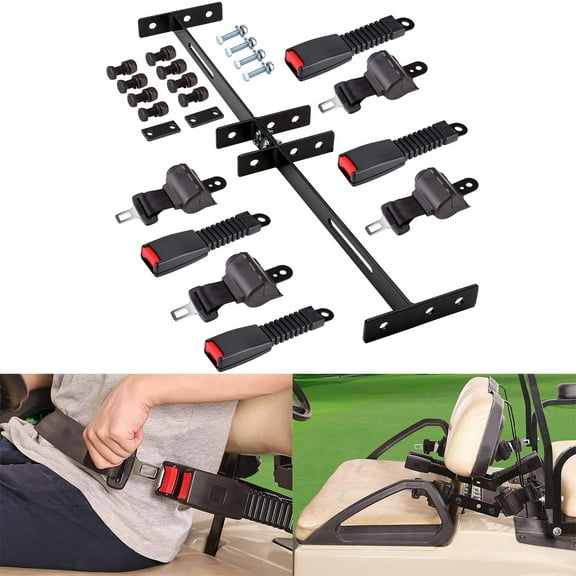 SEBLAFF 42 Universal Seat Belts 4 Retractable Belts Replacement for Most Golf Cart