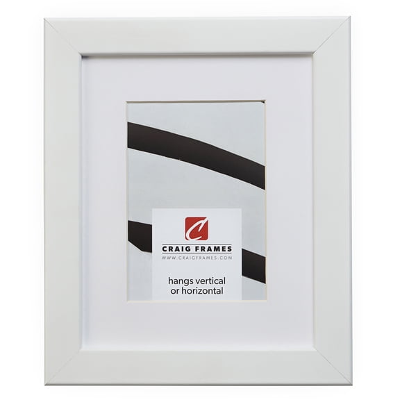 Craig Frames 26267 20x27 inch White Satin Picture Frame Matted for a 16x24 Photo