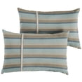 thumbnail image 4 of Sunbrella  Gateway Mist Streiped Indoor/Outdoor Lumbar Pillow (Set of 2) 13 in h x 20 in w, 4 of 5