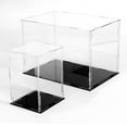 thumbnail image 6 of GUANGCAIJIA Display Case for Collectibles Assemble Clear Acrylic Box Black Base with Mirror Surface Showcase for Toy Collectibles Memorabilia Figurines (7.9x3.9x3.9), 6 of 7