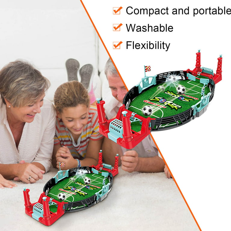 Mini Football Games Portable Tabletop Football Game Set with 6 Mini  Football Fun Interactive Soccer Game Toy Reusable Competitive Soccer Toys  for Kids