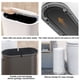 thumbnail image 5 of Basurero de plástico delgado de 10 litros con apertura a presión | Contenedor de basura de doble capa, clasificador para residuos húmedos y secos | Papelera estrecha para cocina, baño, dormitorio y, 5 of 6