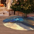 thumbnail image 2 of Cauagu 36" Christmas Tree Skirt Sunshine Underwater Sand Turtle Pattern Christmas Tree Decorations Tree Mat for Xmas Decorations Occasion Holiday Home Decor -36", 2 of 7