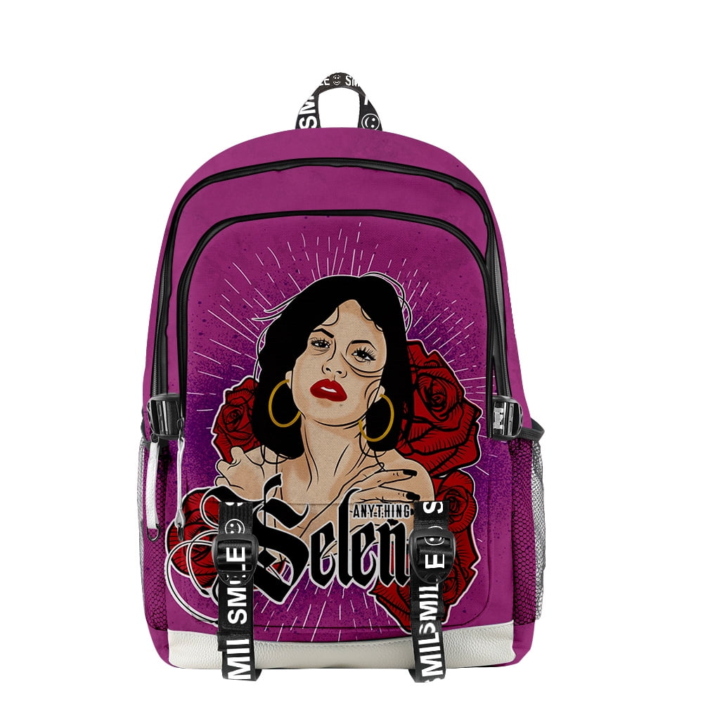 Selena Quintanilla Merch Cloth Backpack Multi Zipper Student large ...