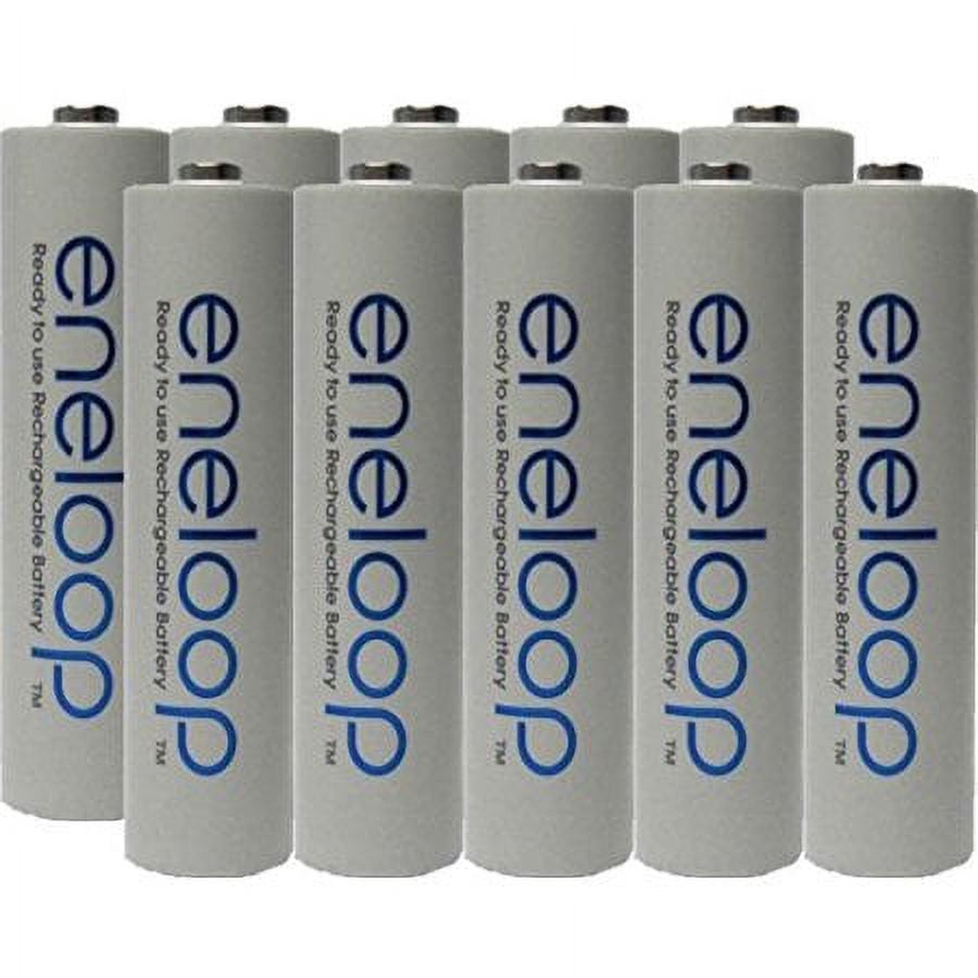 10 Pack Panasonic Eneloop AAA 4th generation 800mAh, Min. 750mAh NiMH Pre-Charged Rechargeable Batteries + Free Battery Holder