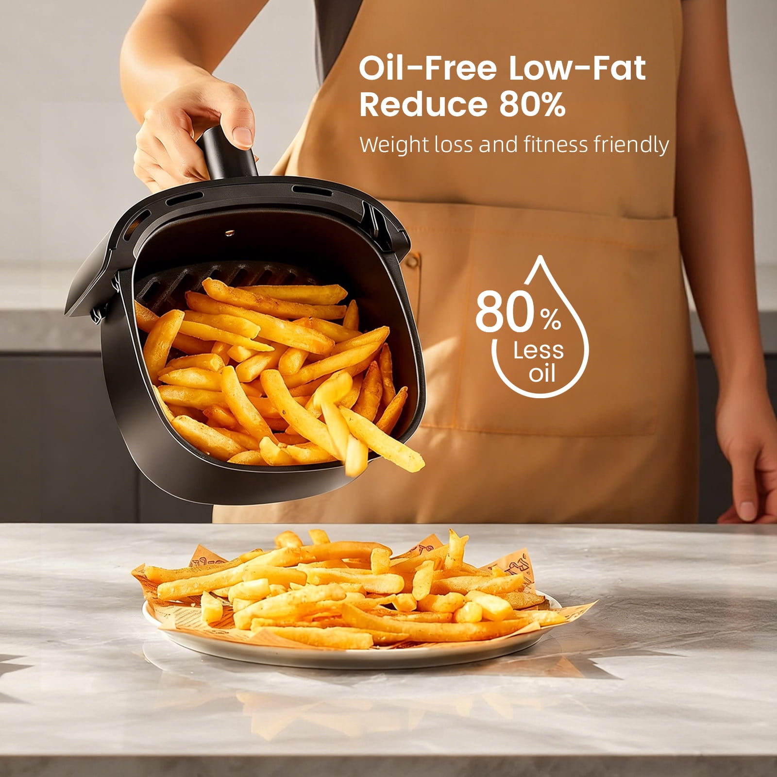 Inkbirdplus 10L Air Fryer - Mechanical Control, Automatic Power-Off