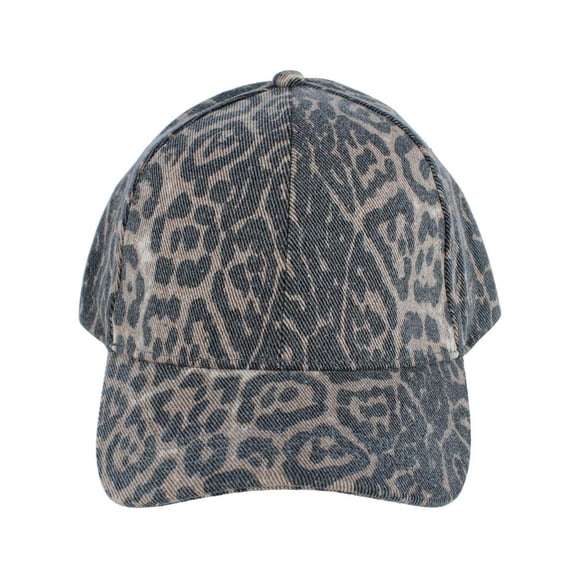 David & Young Washed Leopard Print Baseball Cap (Women)