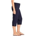 thumbnail image 2 of Gloria Vanderbilt women Lightweight Breathable Roll Cuff Capri Pants 6/Midnight Affair, 2 of 3