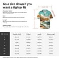 thumbnail image 5 of Rateoe Coastal Palm Beach Pattern Men's Short Sleeve Classic Shirt, Casual Short-Sleeved Shirt, Lightweight Summer Shirt, Cuban Collar Shirt,Button-Front Shirt-4X-Large, 5 of 5