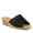 BLACK, variant on Estella Women's Fashion Wedge Slide Sandals – Casual Leather Heel with Geometric Laser-Cut Detailing