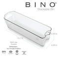 thumbnail image 4 of BINO | Stackable Storage Bins, Small - 2 Pack|THE STACKER COLLECTION | Clear Plastic Storage Bins | Built-In Handles | BPA-Free | Containers for Organizing Kitchen Pantry | Multi-Use Organizer Bins, 4 of 6