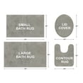 thumbnail image 5 of Mainstays Performance Recycled Polyester 3 Piece Bath Rug Set, Soft Silver, 5 of 8