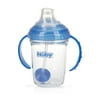 Nuby 360 Grip N' Sip 8oz Tritan Cup, Weighted Straw with Hygienic Cover, Blue